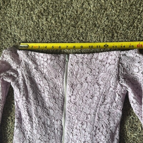 Bardot Solange Off-the-shoulder Lace Dress Size 6 Purple - Picture 14 of 16